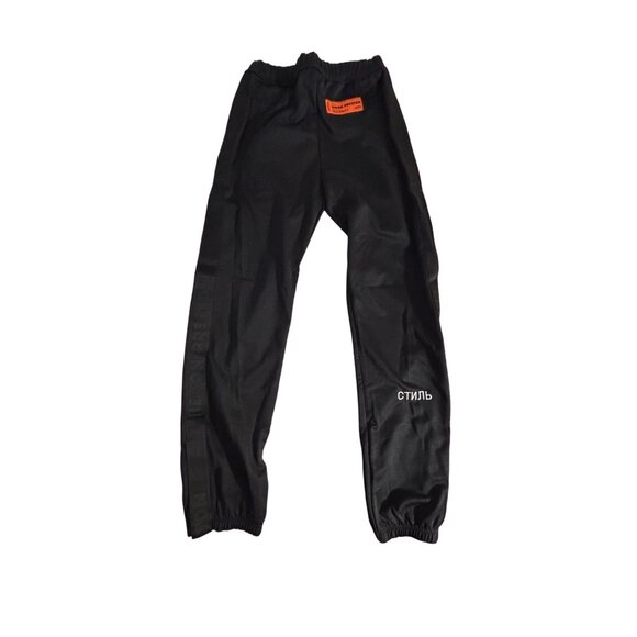 Heron Preston Black Jogger Pants With Orange Label - Picture 1 of 9